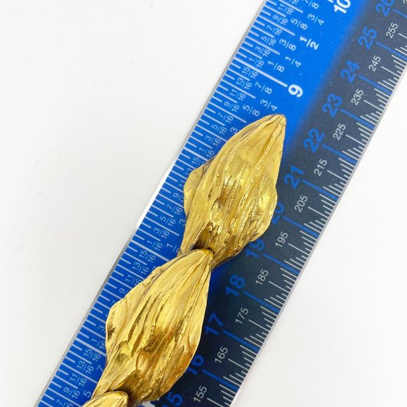 535 Vintage designer Yves Saint Laurent Rive Gauche gold tone necklace bracelet - Picture 9 of 10